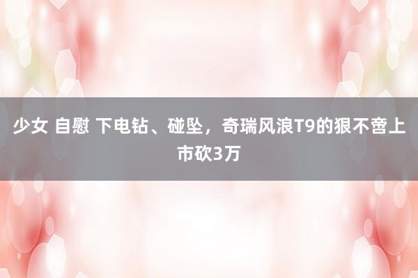 少女 自慰 下电钻、碰坠，奇瑞风浪T9的狠不啻上市砍3万