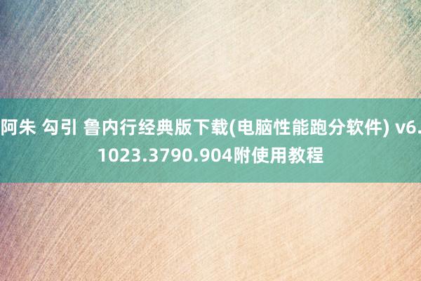 阿朱 勾引 鲁内行经典版下载(电脑性能跑分软件) v6.1023.3790.904附使用教程