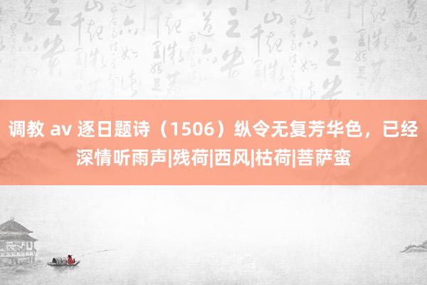 调教 av 逐日题诗（1506）纵令无复芳华色，已经深情听雨声|残荷|西风|枯荷|菩萨蛮