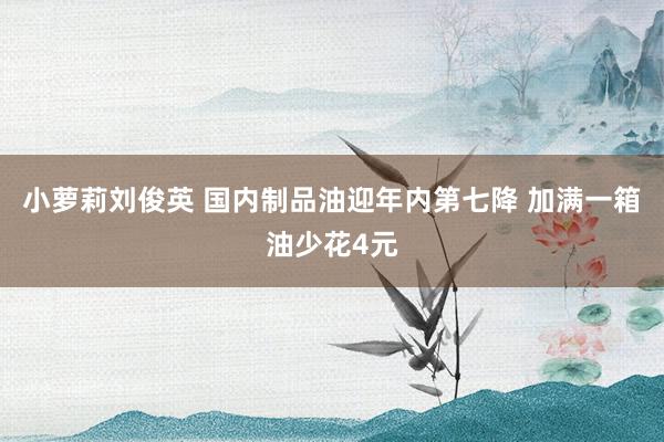 小萝莉刘俊英 国内制品油迎年内第七降 加满一箱油少花4元