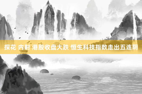 探花 内射 港股收盘大跌 恒生科技指数走出五连阴